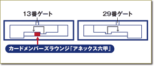 関西国際空港カードメンバーズラウンジ「アネックス六甲」地図